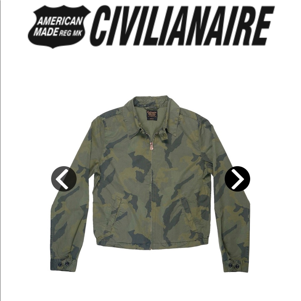 Zip front camo jacket